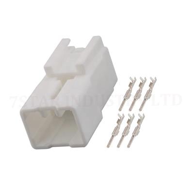 China Automotive 6 Pin Male White AUTO SOUND Harness Plug MG641047 Plug Connector DJ7064Y-2.2-11 With Terminals for sale