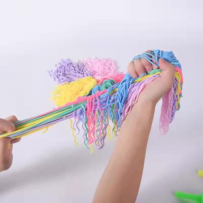 China Relieve Stress Anti-Anxiety Restless Person TPR Toys Colorful Soft Sensory Toys Stretch Anti Stress String Rope Monkey Noodle Toys for sale