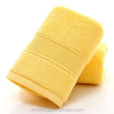 China Child Safe 100% Ring Spun Cotton Bath Towel (70 x 140 cm) HighlyAbsorbent and Quick Dry Bath Towel - Hotel Quality Super Soft Towel (Yellow) for sale