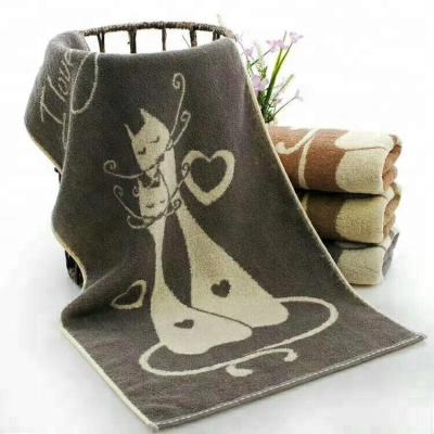 China Compressed Cotton Jacquard Bath Towel And Printed Towel 100% Cotton for sale