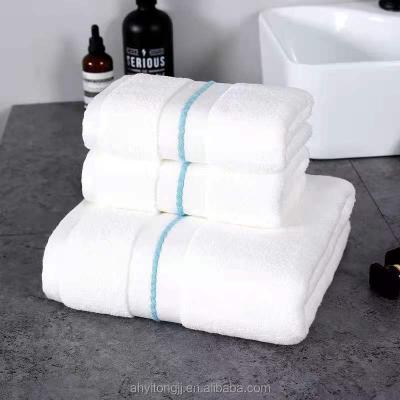 China Child Safe Super Soft Soft Bath Towel 70x140 - Extra Large 100% Ringspun Cotton - Luxurious Rayon Trim - Ideal For Everyday Use (White) for sale