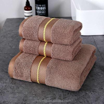 China Child Safe Super Soft Soft Bath Towel 70x140 - Extra Large 100% Ringspun Cotton - Luxurious Rayon Trim - Ideal For Everyday Use (Coffee) for sale