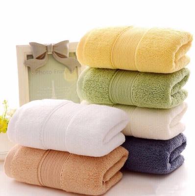 China Disposable high quality 100% cotton towel three-piece set with five colors for sale