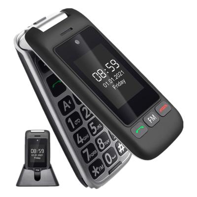 China New Waterproof Mobile Phone Type For Older Cheap OEM Mobile Phone Flip Black Mobile Phone for sale