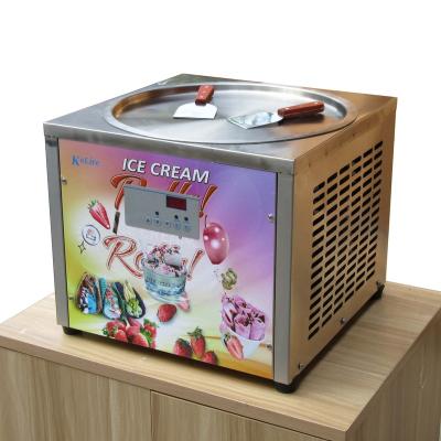 China Round Snack Factory Mini Pan Desktop Fried Ice Cream Machine/Frying Ice Cream Machine Ice Cream Roll Machine for sale