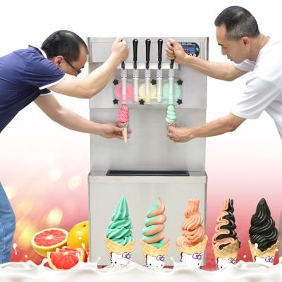 China Snack Factory CE ETL ICM-395 5 Flavors Italy Technology Commercial Floor Ice Cream Machine/Soft Ice Cream Machine/Ice Cream Making Machine for sale