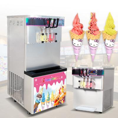 China Snack Factory 3 Flavors Taylor Soft Ice Cream Making Machine/Soft Serve Ice Cream Machine/Rainbow Ice Cream Machine for sale