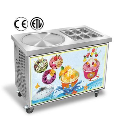 China Bestselling Ice Cream Machine Factory Cold Stone Quality Assurance Snack Fried Rolled Ice Cream Machine for sale