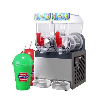 China 15Lx2 restaurant drink dispenser ice slush machine /margarita slush machine/granita slurpee machine for sale