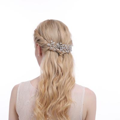 China Gold Plated Wedding Tiara Bridal Hair Accessories Tiara New Design Zircon Wedding Hair Comb For Women for sale