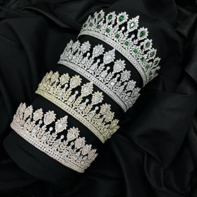 China Wedding Tiara Zirconia Tiaras And Full Round Pageant Wedding Tiaras And Crowns For Queens for sale