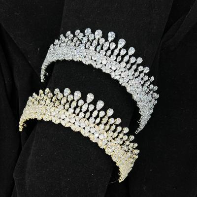 China Wedding Tiara Bridal Tiaras Hair Zirconia Tiaras And Wholesale Pageant Wedding Crown To Wedding Hair Accessories for sale