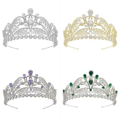 China Wedding Tiara Bridal Tiaras Hair Beauty Pageant Queen Queen Crowns Large Wedding Headpiece Women Tiara for sale