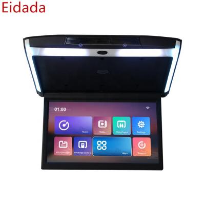 China 2021New Stereo Slim 15.6 Inch Android 9 Car 2+16G Motorized Roof Mount Flip Down Monitor With Guangzhou Eidada Factory Price Wholesale for sale