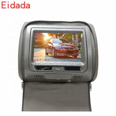 China AV Function 7 Inch HD Digital TFT LCD Screen DVD Player Car Headrest with USB SD Car Headrest Car Pillow Pull for sale