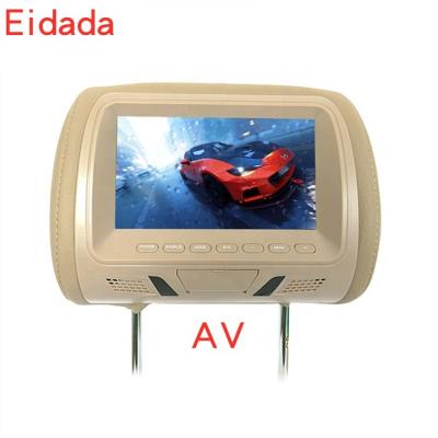 China Eidada-706HR Remote Control Cheap Price 7 Inch Car Automobile Headrest LCD AV Monitor Connect DVD Mp5 Player for sale