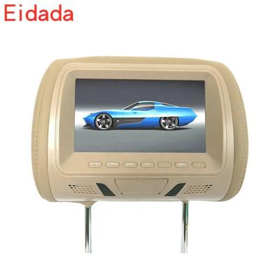 China Cheap Price Stereo 7 Inch Car Automobile Headrest Mp5 LCD Monitor With USB SD FM Pillow Type Leather for sale