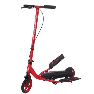 China Polyurethane Aero Winger Scooter W600 Ped-Run 180mm PU Wheel Dual Pedal Dual Stepper Foldable Sport Winger Flyer Scooters For Adults for sale