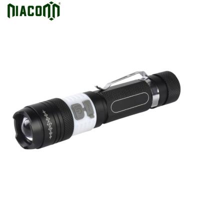 China Emergency 10w XML T6 Led Mini Zoom Adjustable USB Rechargeable Flashlight for sale