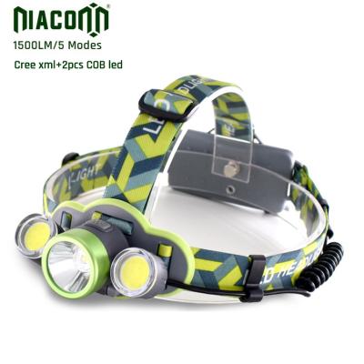 China xml micro camping cob usb led miner cree15w 1500lm rechargeable camping headlight for sale