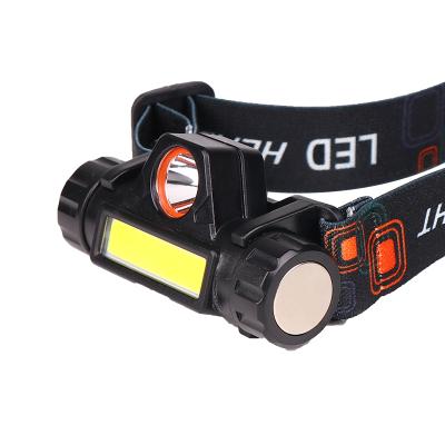 China Magnet Base 7w 300+200lm COB XPE USB Camping Rechargeable Led Headlight Flashlight Outdoor for sale