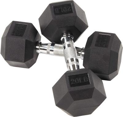 China Universal China 2020 Produce High Quality Rubber Weightlifting Hex Dumbbells for sale