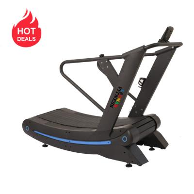 China Commercial OEM Customize Commercial Gym Equipment Lowest Noise Manual Curved Treadmill for sale