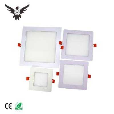 China Emergency 3w 6w 9w 12w 18w 24w ip44 SMD modern indoor super thin square LED panel light panel lamp for sale