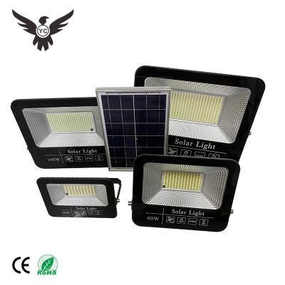 China Sports Stadiums / Outdoor Most Favorable Polycrystalline Silicon Solar Panel 40 100 200 Watt 60W Solar Floodlight Led Flood Light for sale