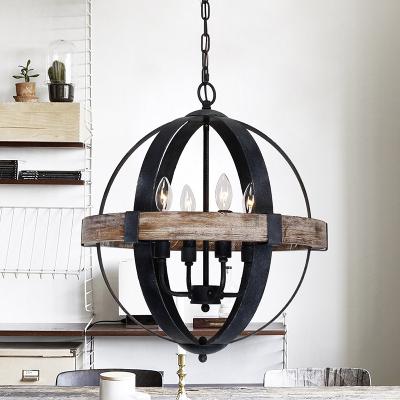 China Modern Wholesale Modern Chandelier Led Round Modern Chandelier Ceiling Black Painting Pendant Light Fixture for sale