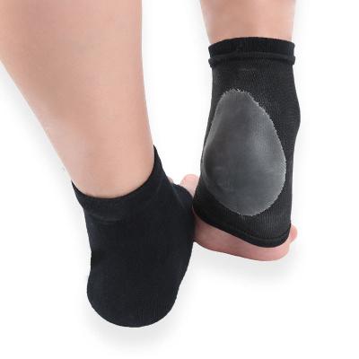 China Breathable Breathable Feet Care High Elastic Nylon Moisture Slit Silicone Gel Heel Protector Spa Sock for sale