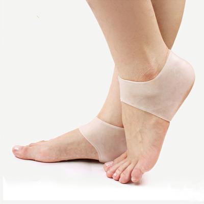 China Breathable Heel Fasciitis Silicone Gel Plantar Heel Bumps Cracked Feet Heel Protector Sleeves 70 Grams for sale