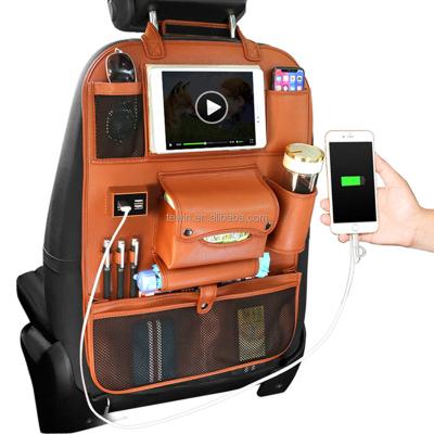 China FULL COVERED Multifunctional Backseat Car Organizer for Kids Organizer Backseat with USB Charger for sale