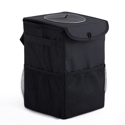 China Factory Selling Luxury Car Hanging Garbage Waterproof Auto Garbage Bag For Car Collapsible Waterproof Trash Can With Storage Bags for sale