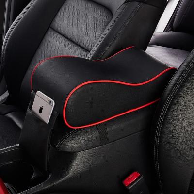 China Diamond Car Accessories Car Armrest Pad Leather Soft PU Memory Foam Car Armrest Cushion Cover for sale