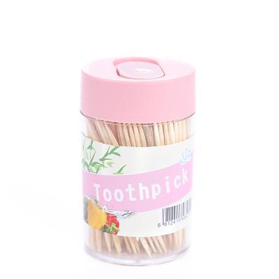 China Cheap Eco-friendly Environmental Protection Translucent Tube With Cover Portable Disposable Toothpicks for sale