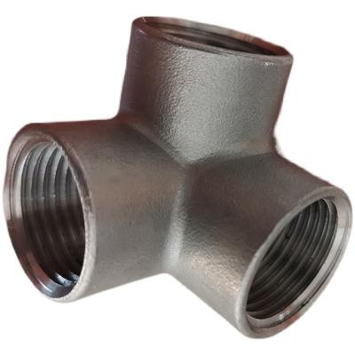 China 304 316 stainless steel female thread 304/316L stainless steel female tee stereoscopic three-dimensional pipe fittings for sale