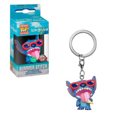 China Eco-Friendly PVC Materia Funk Noise Lilo Stitch Action Figures Summer Stitch Toys Key Chain for sale