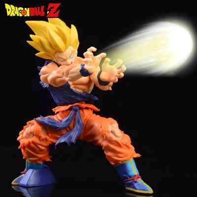 China Super Action Figure Son Goku Kamehameha Kakarotto GK Son Goku Kamehameha Kakarotto GK Action Figure 21cm Anime Saiyan Saiyan PVC Materia Collection Statue Gifts for sale