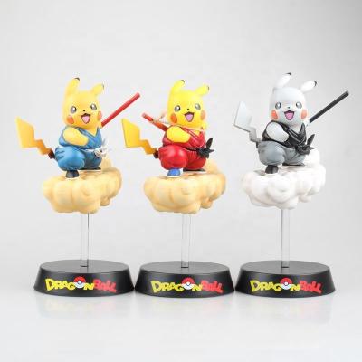 China Model Kawaii Son Goku Kakarotto's Collection Room Decorate Pika-Chu Cosplay DragonBall Anime Action Figures Toy 20cm Cartoon Pokem for sale