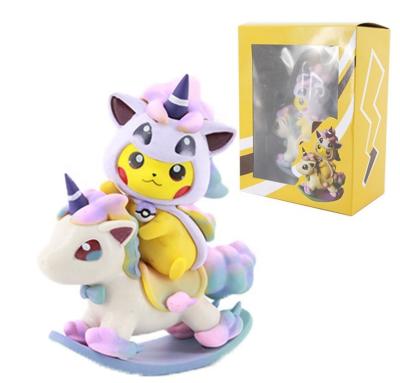 China Toy Genuine Pokem Anime Figure Kawaii Pika-Chu Unicorn Trojan Horse Children Toys Room Decoration Birthday Gift Cartoon for sale