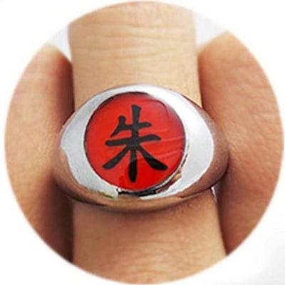 China Anime Environmentally Friendly Ring Itachi Rings Akatsuki Ninja Cosplay Accessories Adjustable Wholesale For Women Men for sale