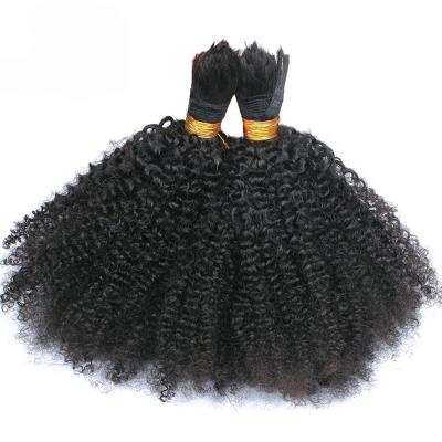 China Jerry Curl Cuticle Lined Afro Kinky Curly Single Dispenser Natural Brazilian Hair Bulk 30inch Extension for sale