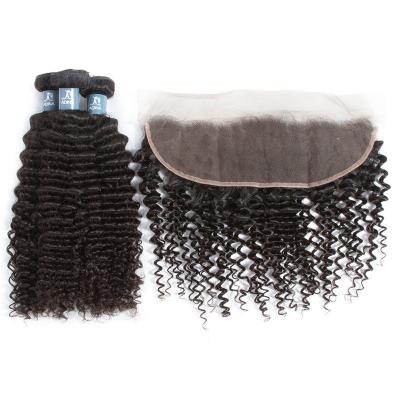 China Reliable Deep Wave Quality 9A 10A 11A Brazilian Virgin Hair Bundles And Pre Plucked 13x4 Lace Frontal Closure With Baby Hair for sale