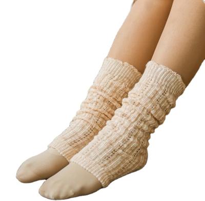 China School Girl Antibacterial Lace Mid Calf Knitting Leg Warmer Socks for sale