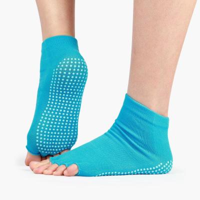 China Cotton Breathable Running Women's Anti Slip Five Toe Toeless Trampoline Yoga Socks Pilates Socks for sale