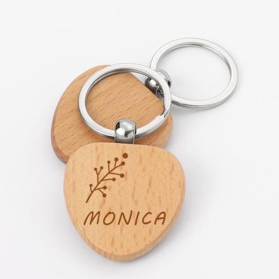 China Custom Wooden Logo Engraving Wood Key Chains For Gift for sale