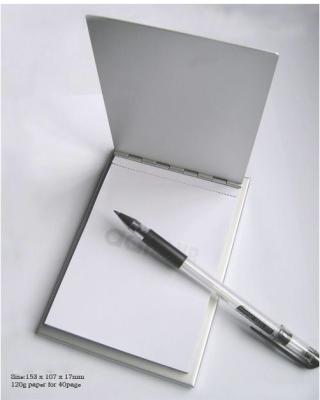 China Hardcover Metal Notebook with Paper for sale