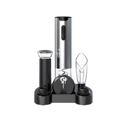 China 2021 Best Fast Selling Products In USA Amazon USB Rechargeable Wine Opener Pump Gift Set With Recharging Base for sale