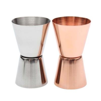 China Viable Custom Cocktail Bar Tool 30/45ml Cup Bar Jigger Logo Stainless Steel Double Ounce To Hold Bar for sale